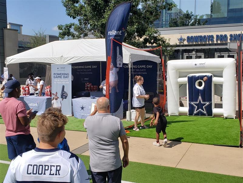 Themed Experiential Marketing Event-Reliant at Dallas Cowboys Tailgate 