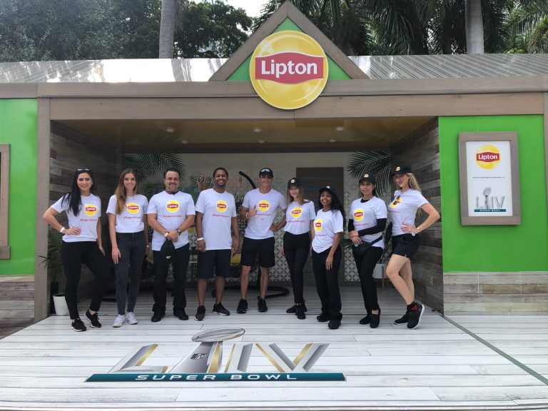 Brand Ambassadors Repping Lipton at Super Bowl Miami FL