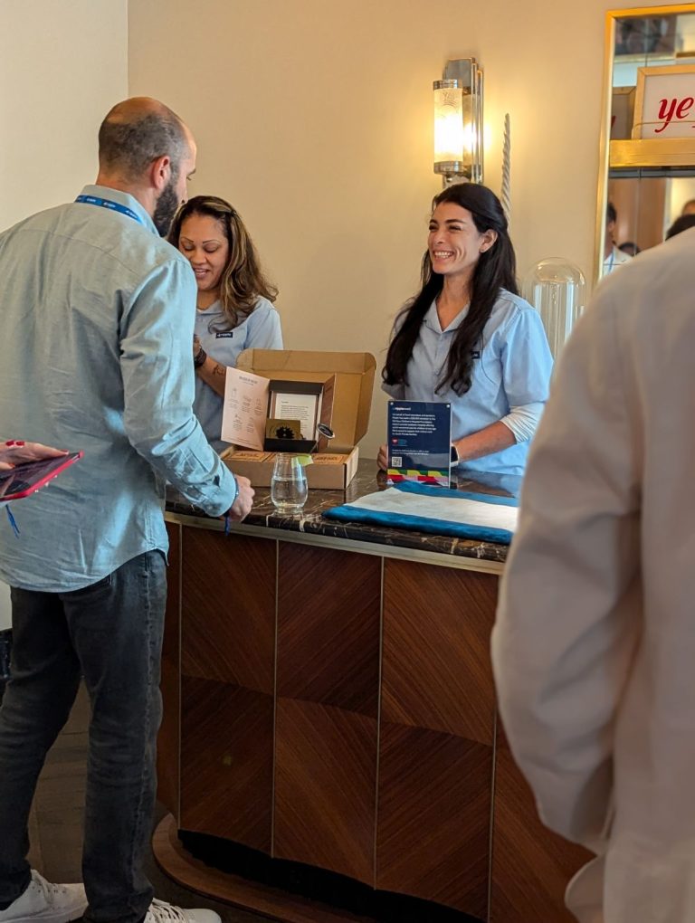 Miami Conference Staff Interacting with Attendees