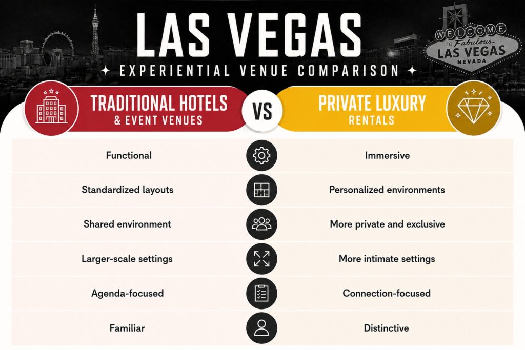 las vegas event venue comparasion chart